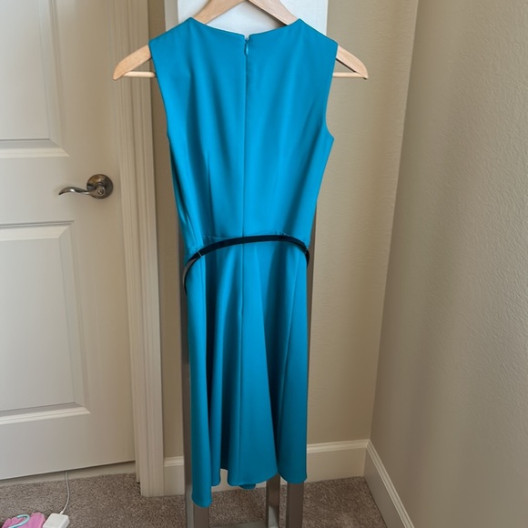 COPY - Calvin Klein Tailored Business Dress with Belt Teal Size 0p zero petite … - Picture 5 of 6
